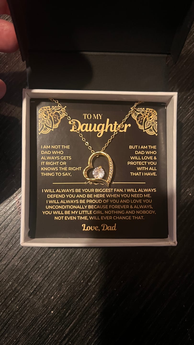Customer photo review of You will always be my little girl - Necklace for Daughter from Dad