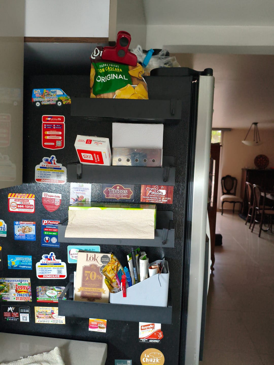 Customer photo review of Set de 4 Organizadores Imantados para Nevera