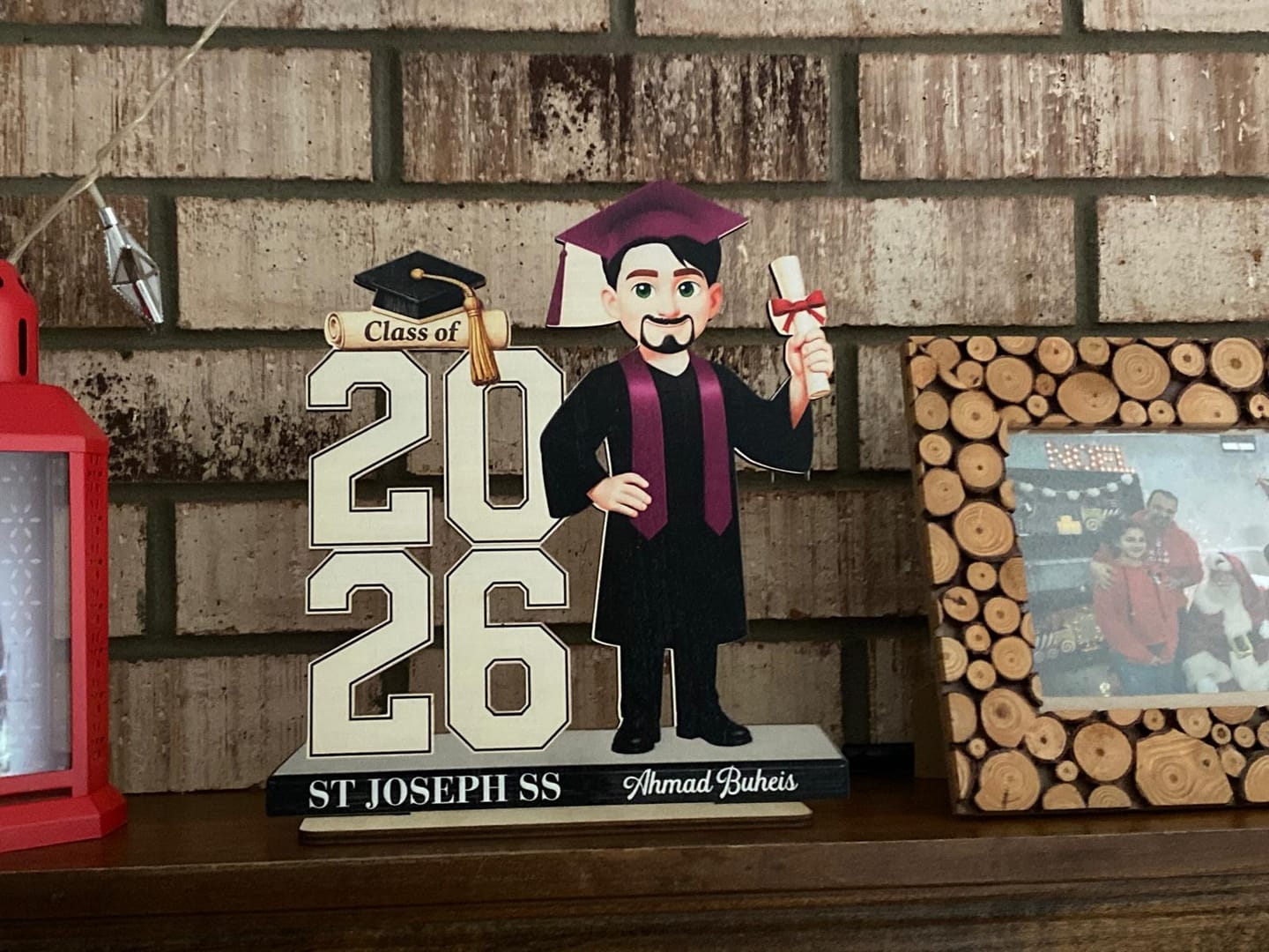 Customer photo review of Class Of 2026 2027 Senior - Personalized 2-Layered Wooden Plaque - Graduation Gift For Graduates, Daughter, Son