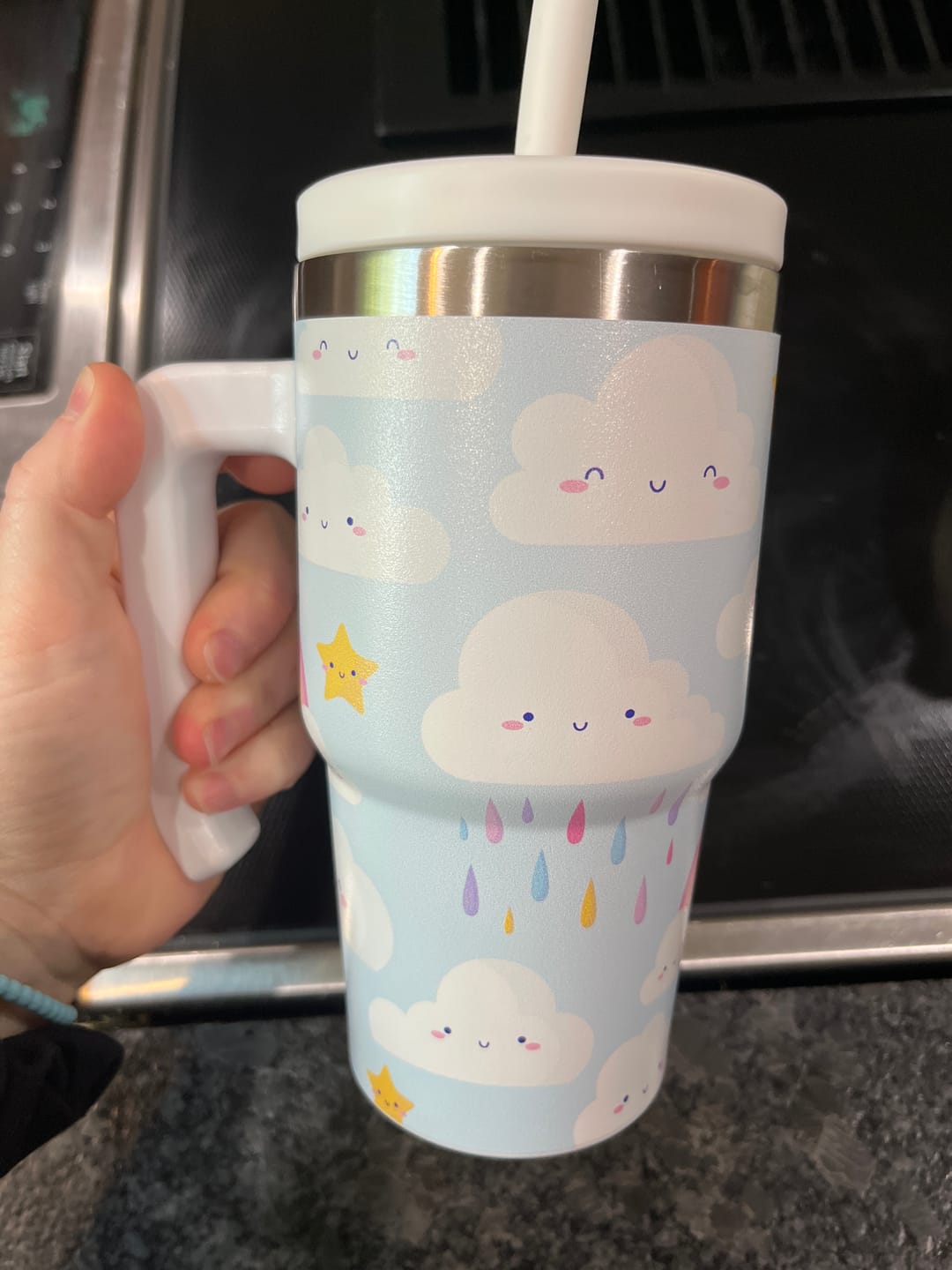 Customer photo review of Cute Clouds Spill Proof Kids CREWCUP 20oz