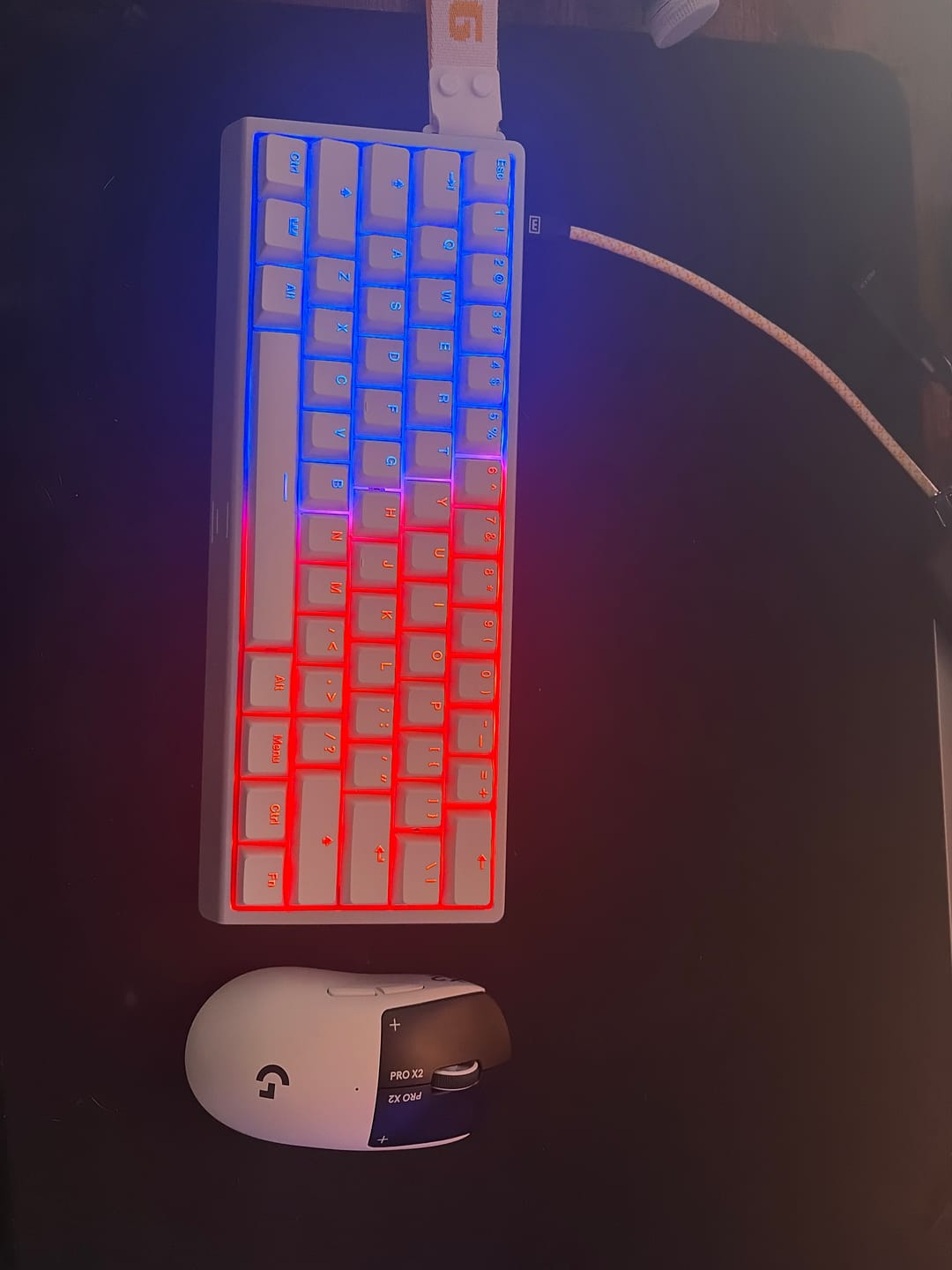 Customer photo review of Wooting 60HE v2 - Regular Spacebar - Aluminum White