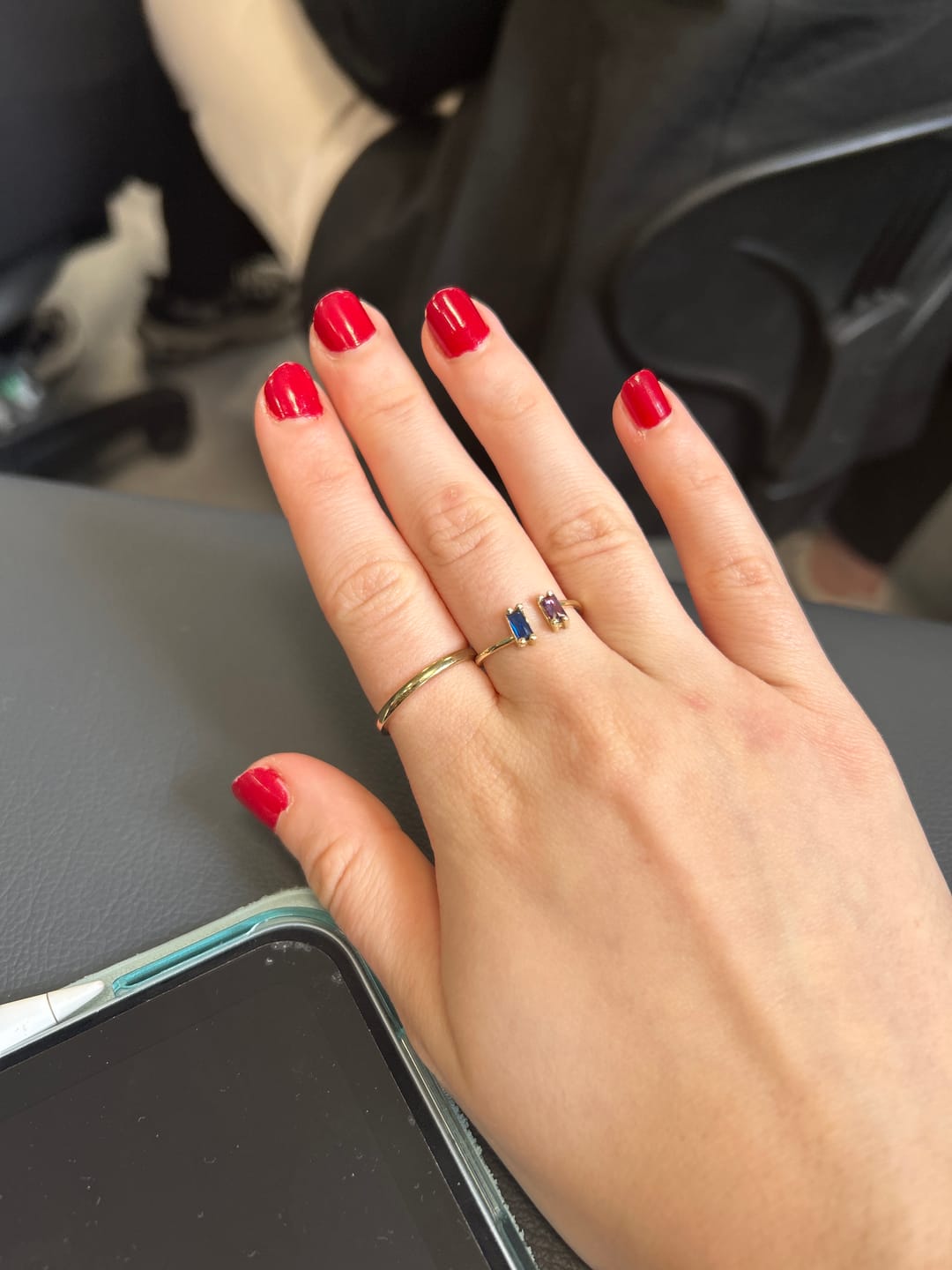 Customer photo review of İkili Doğum Taşı Gümüş Yüzük
