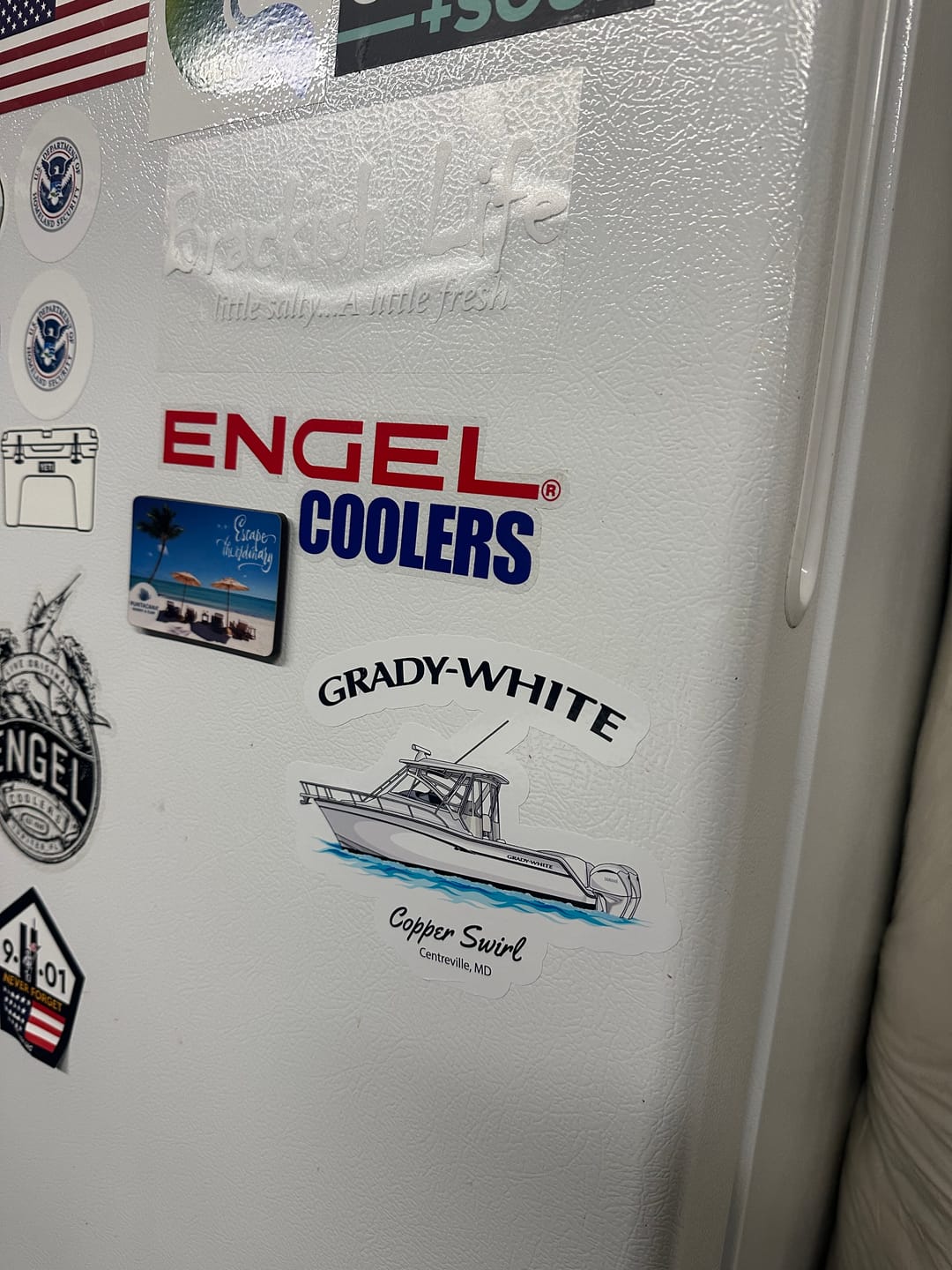 Customer photo review of Custom Kiss-Cut Boat Stickers