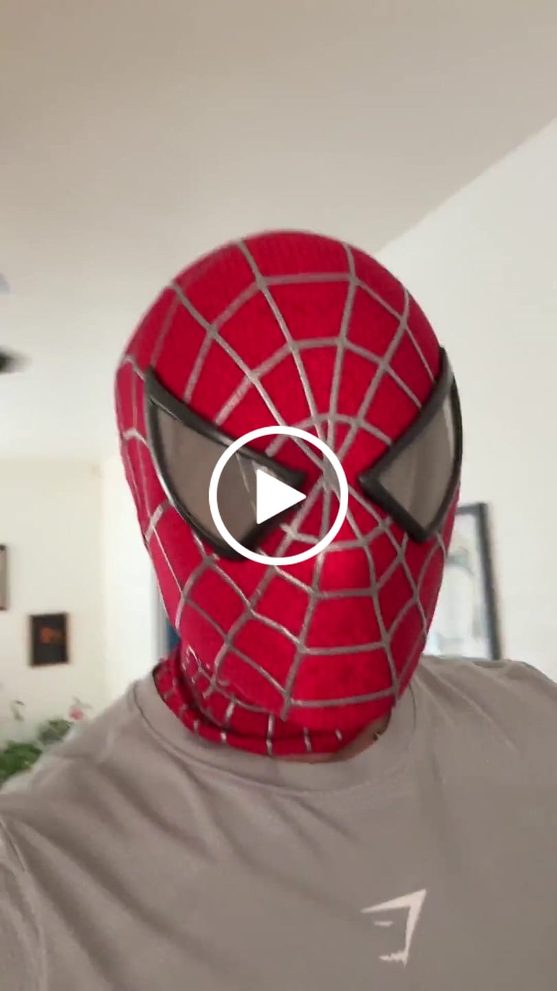 Customer video review of Tobey Maguire Spider-Man Life Size Wearable Mask
