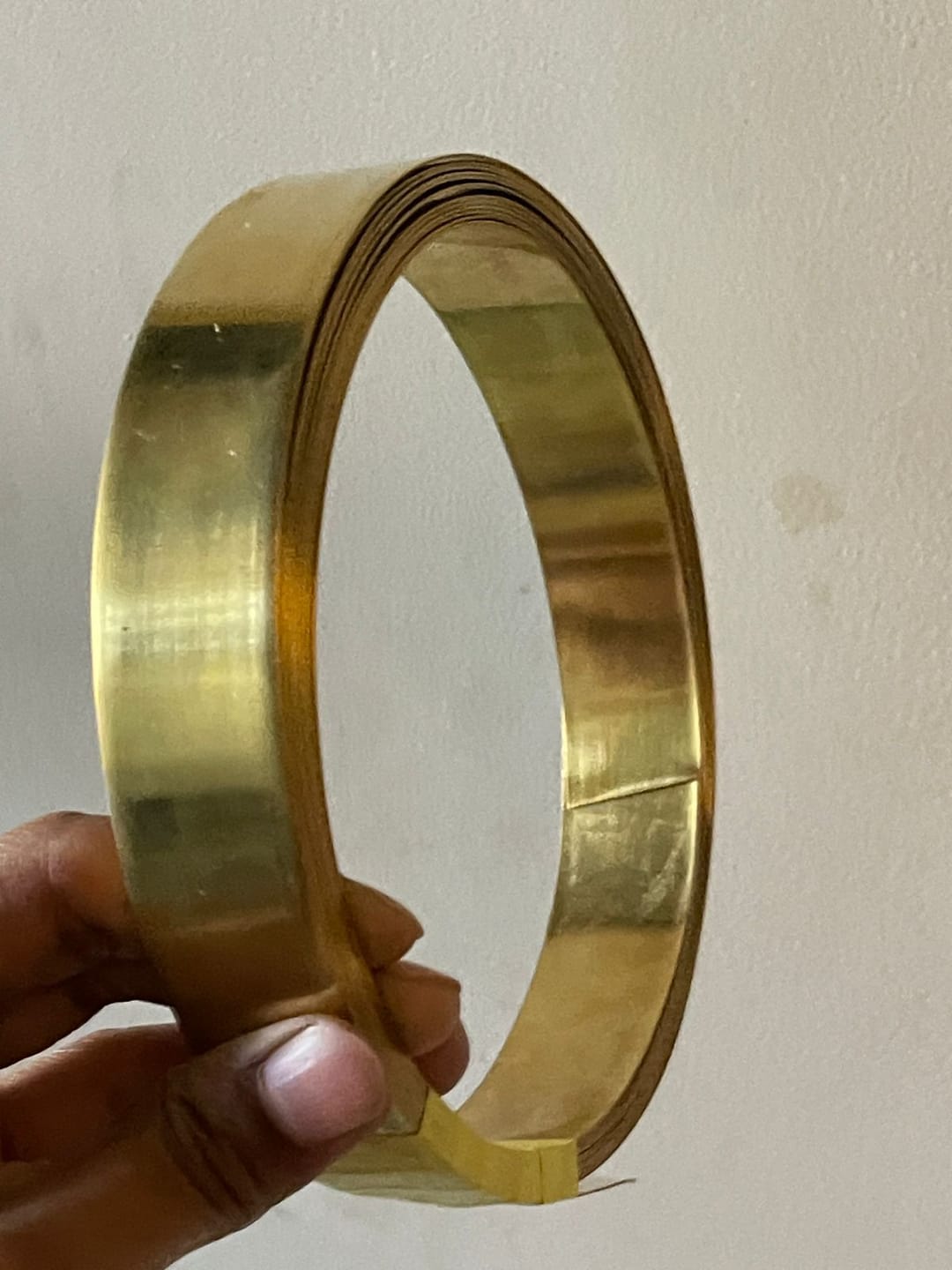 Customer photo review of Pure Brass Metal Strip – Vastu Remedy for South-West Cut & Earth Element Stability | Ideal for Floors, Walls & Structural Defects | 0.5 & 1 mm Thickness | 8-100 Ft Lengths