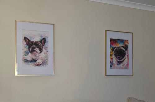 Customer photo review of Personalised Poster With Dog or Cat - Watercolour