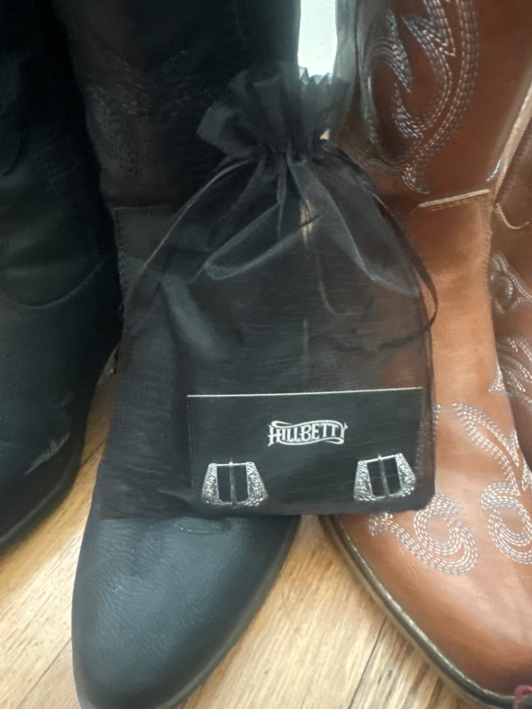 Customer photo review of Buckle Betty Earrings