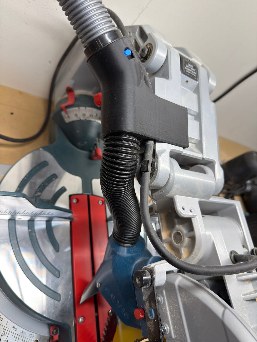 Customer photo review of Dust Collection Chute for Bosch Axial Glide Miter Saw