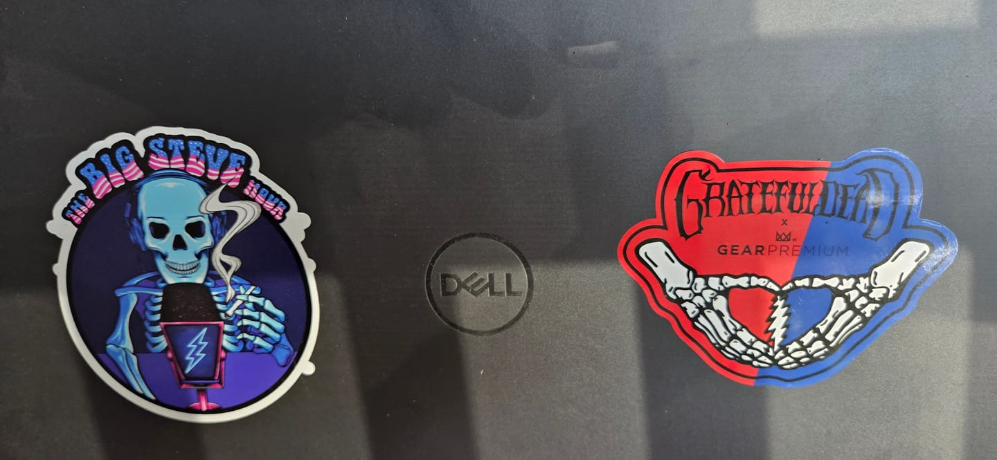 Customer photo review of The Big Steve Hour Bubble-free stickers