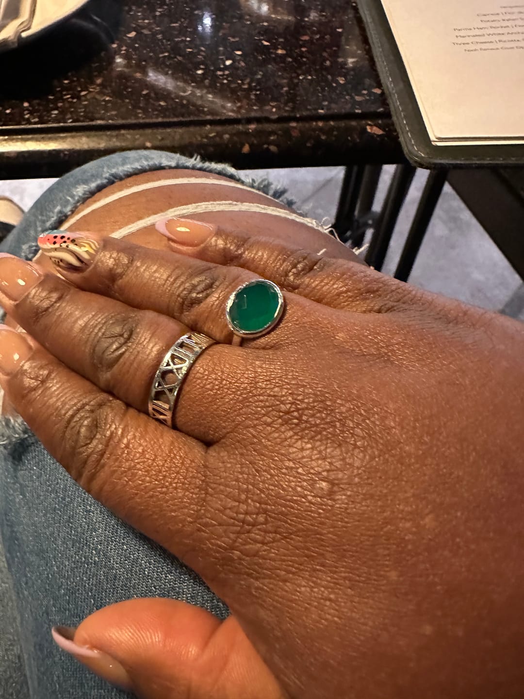 Customer photo review of The Stone Ring in Silver