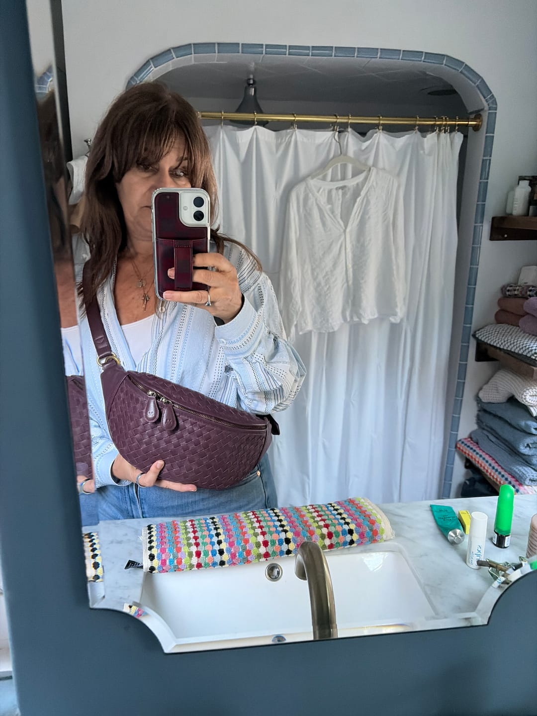 Customer photo review of Woven Atlas - Burgundy