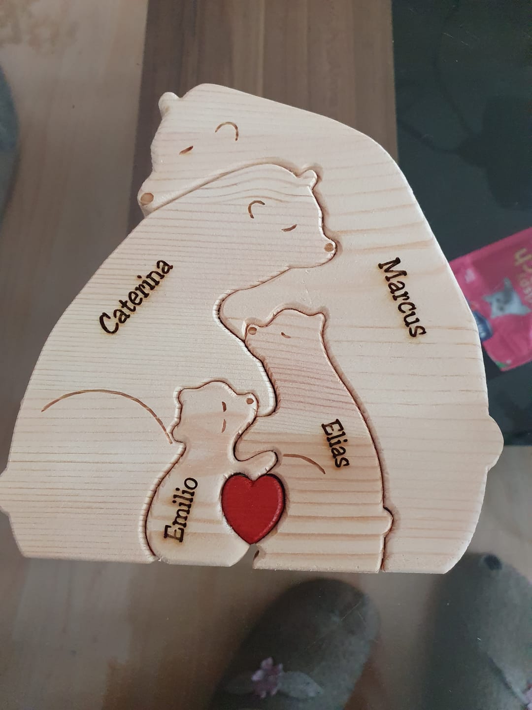 Customer photo review of Bärenfamilie - Süße Personalisierte Holzbären zum Aufstellen für die Familie