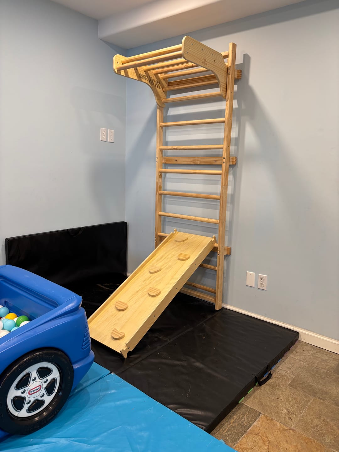 Customer photo review of Betula | Swedish Wall Ladder - 79" Height