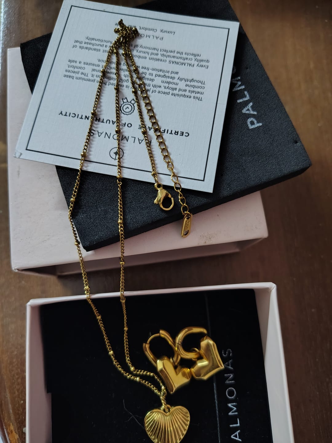 Customer photo review of Heart Rays Necklace