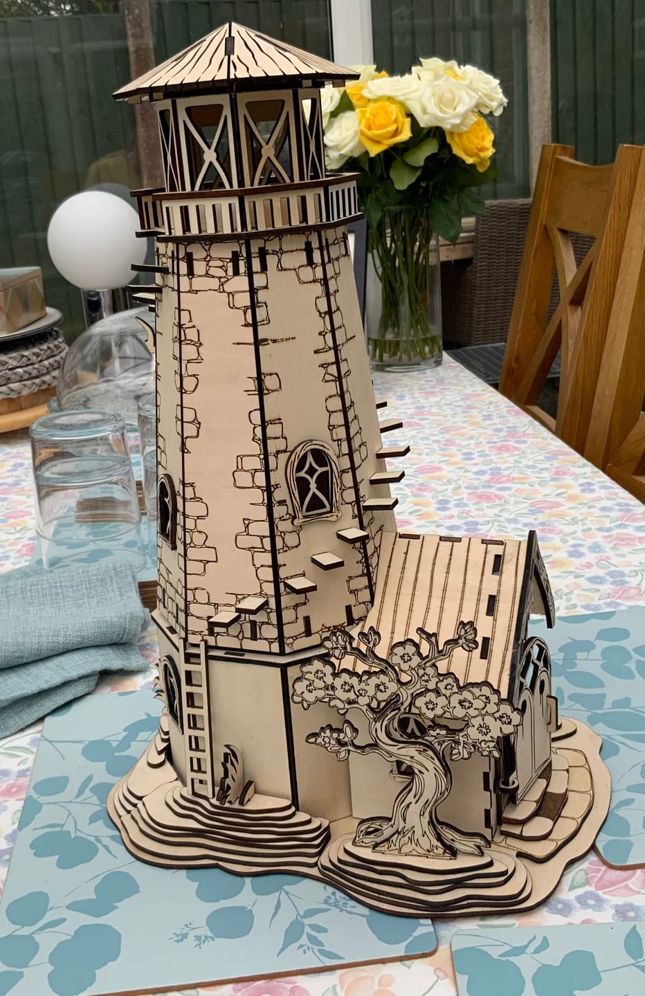 Customer photo review of Lighthouse Candle Holder SVG Laser Cut File