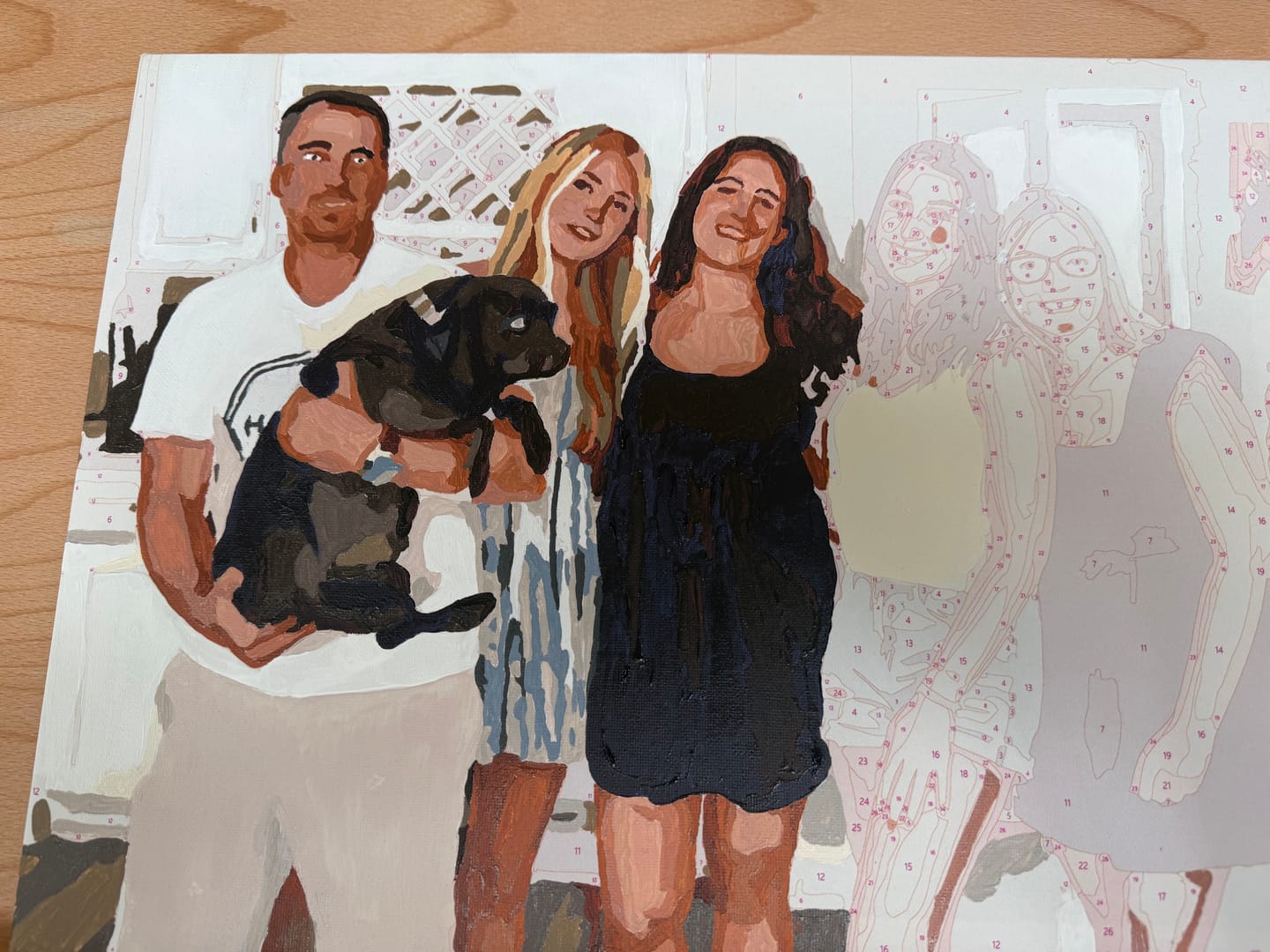 Customer photo review of Custom Paint By Numbers Kit