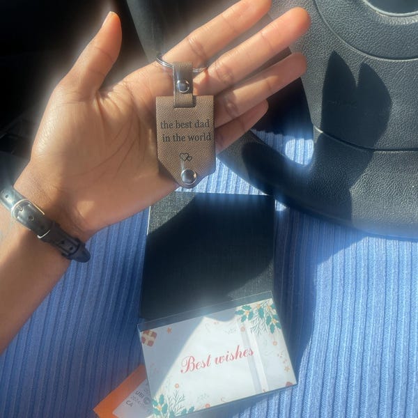 Customer photo review of Custom Photo Keychain with Engraved Text