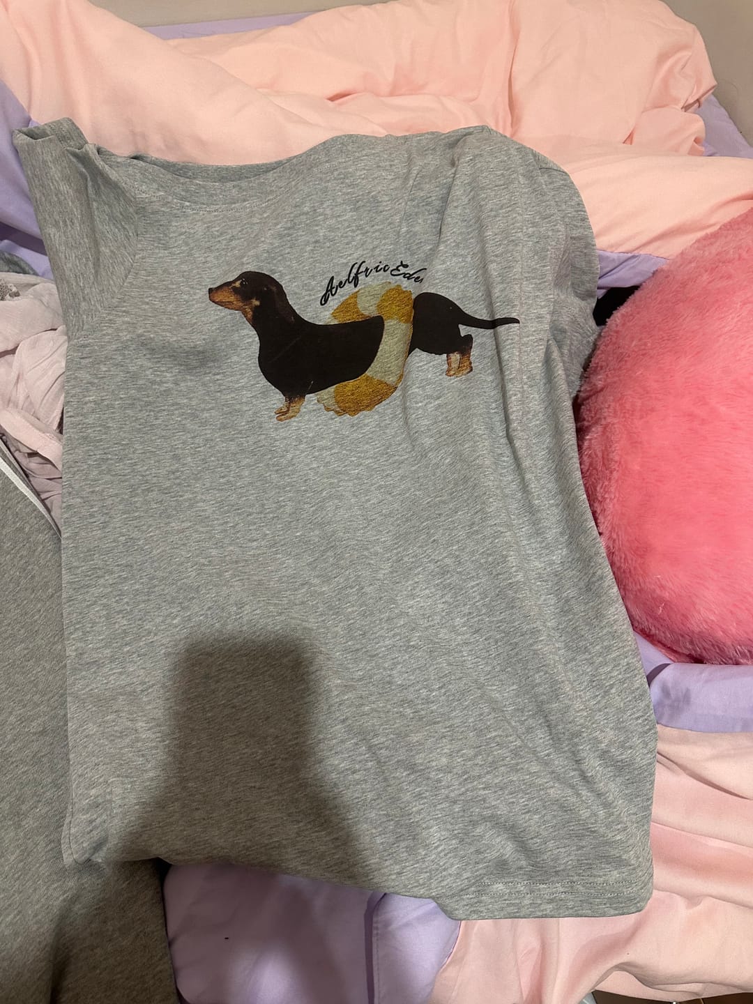 Customer photo review of Aelfric Eden Dachshund Off-The-Shoulder Tee