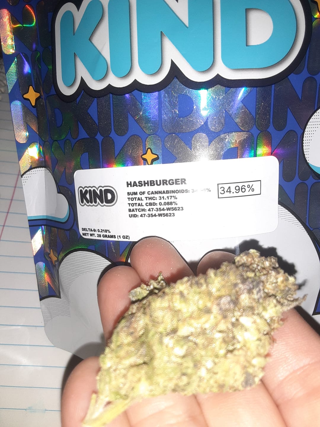 Customer photo review of Hashburger - 28 Grams - Indica