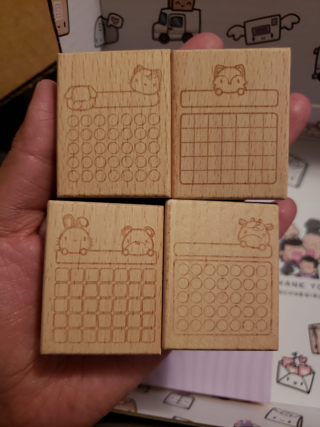 Customer photo review of Stationery Buddies Stamps (Set of 4)