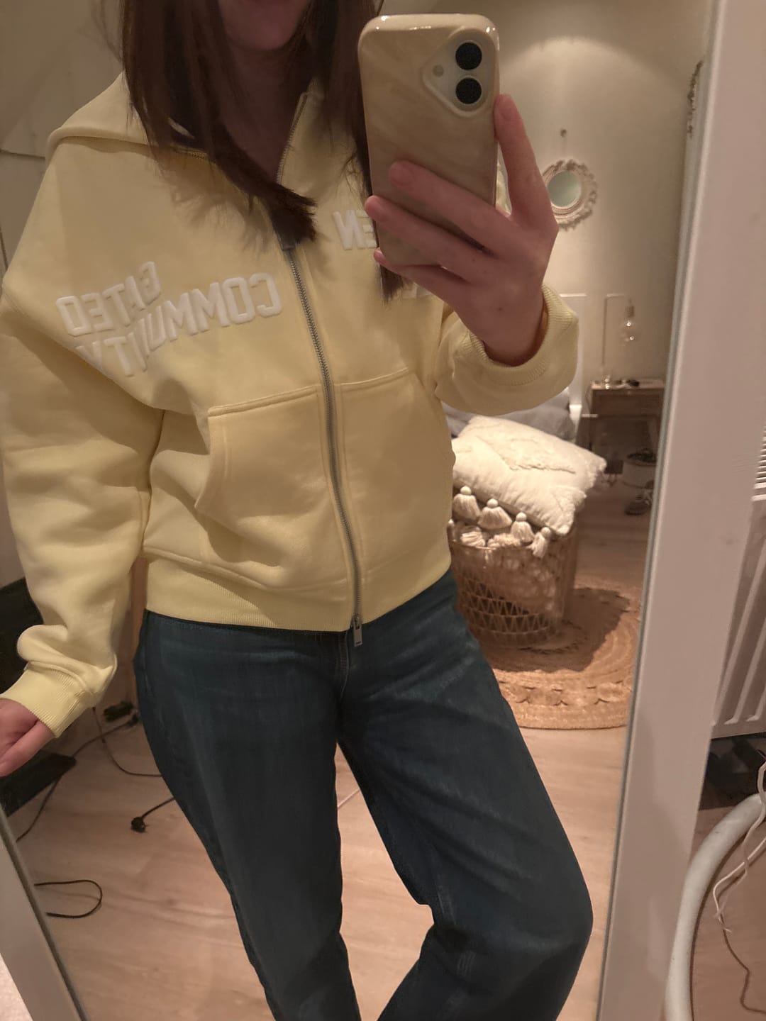 Customer photo review of GATED COMMUNITY ZIP HOODIE BUTTER YELLOW