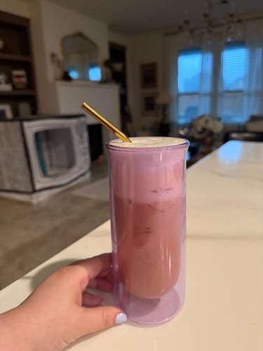 Customer photo review of FLUR Iced Coffee Glasses