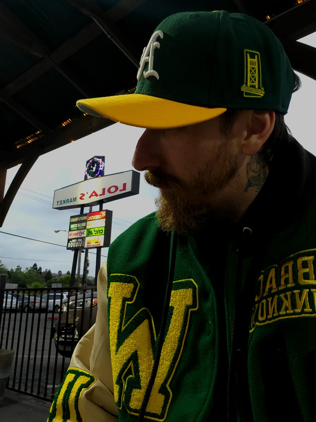 Customer photo review of Green Ecclesiastes Varsity Unisex Jacket