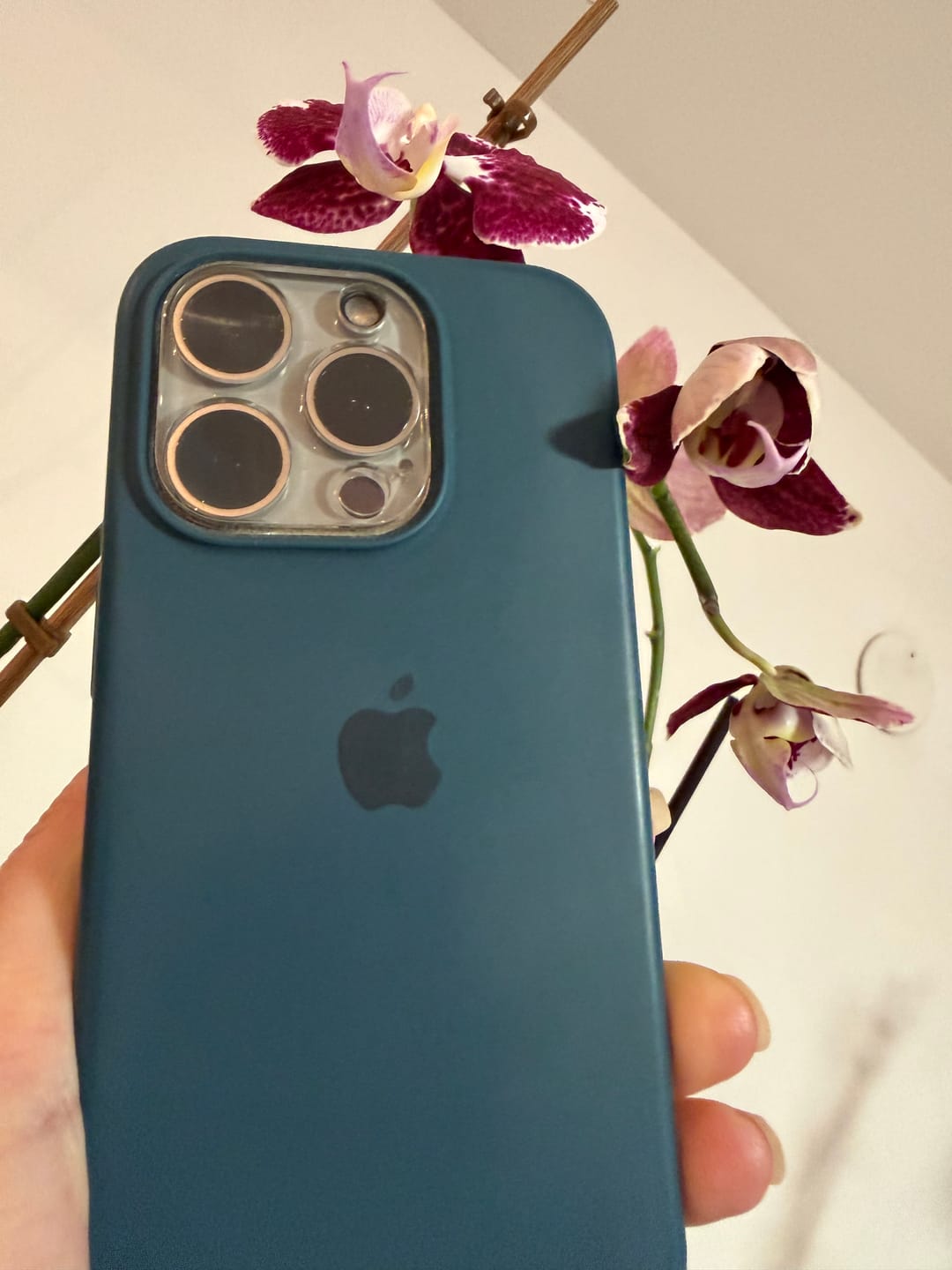 Customer photo review of Husa Silicon pentru iPhone 15 Pro, Pacific Green