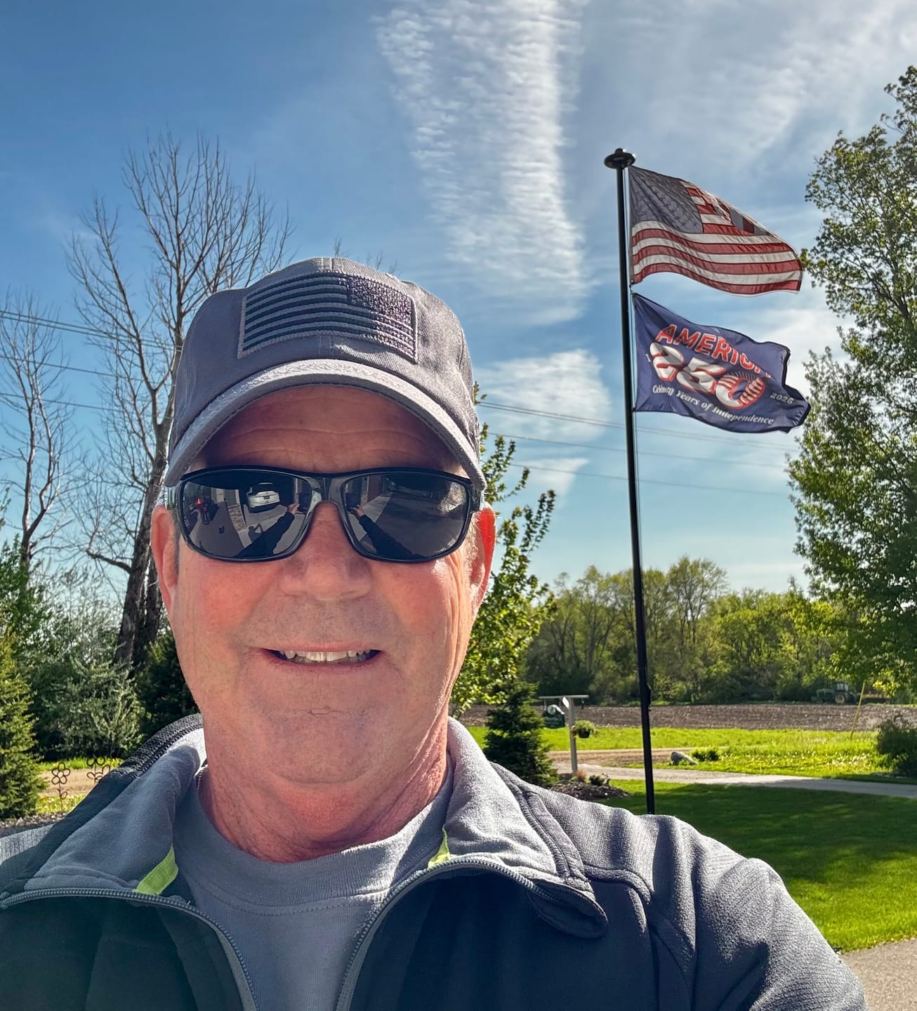 Customer photo review of America 250th Anniversary Hat – American Flag Baseball Cap 1776 - 2026 (Exclusive)