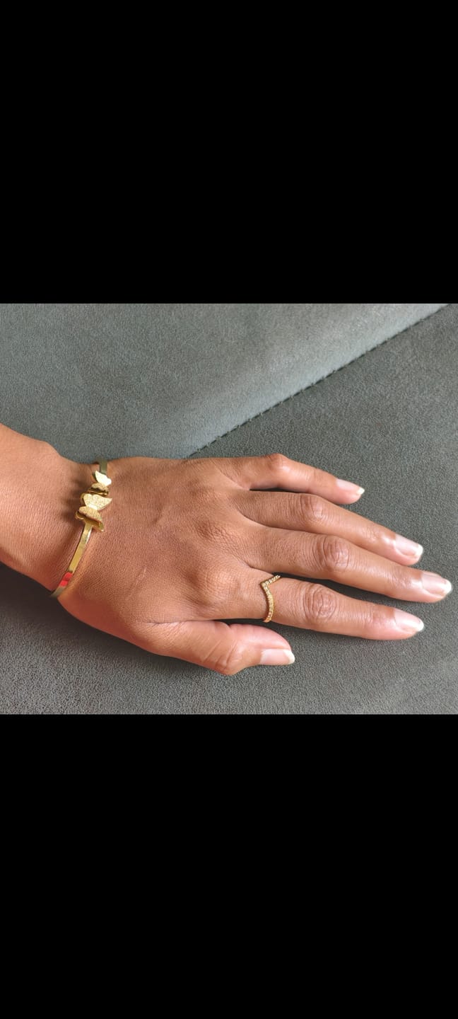 Customer photo review of Butterfly Charm Cuff Bracelet
