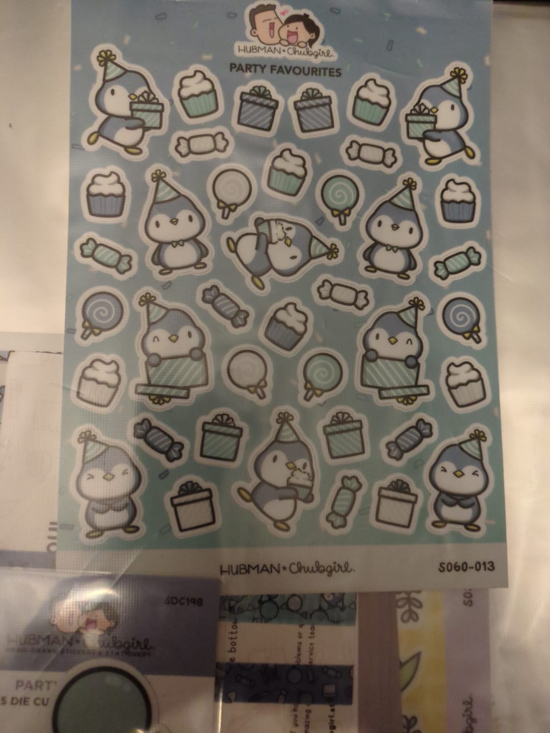 Customer photo review of Party Favourites Sticker Sheet