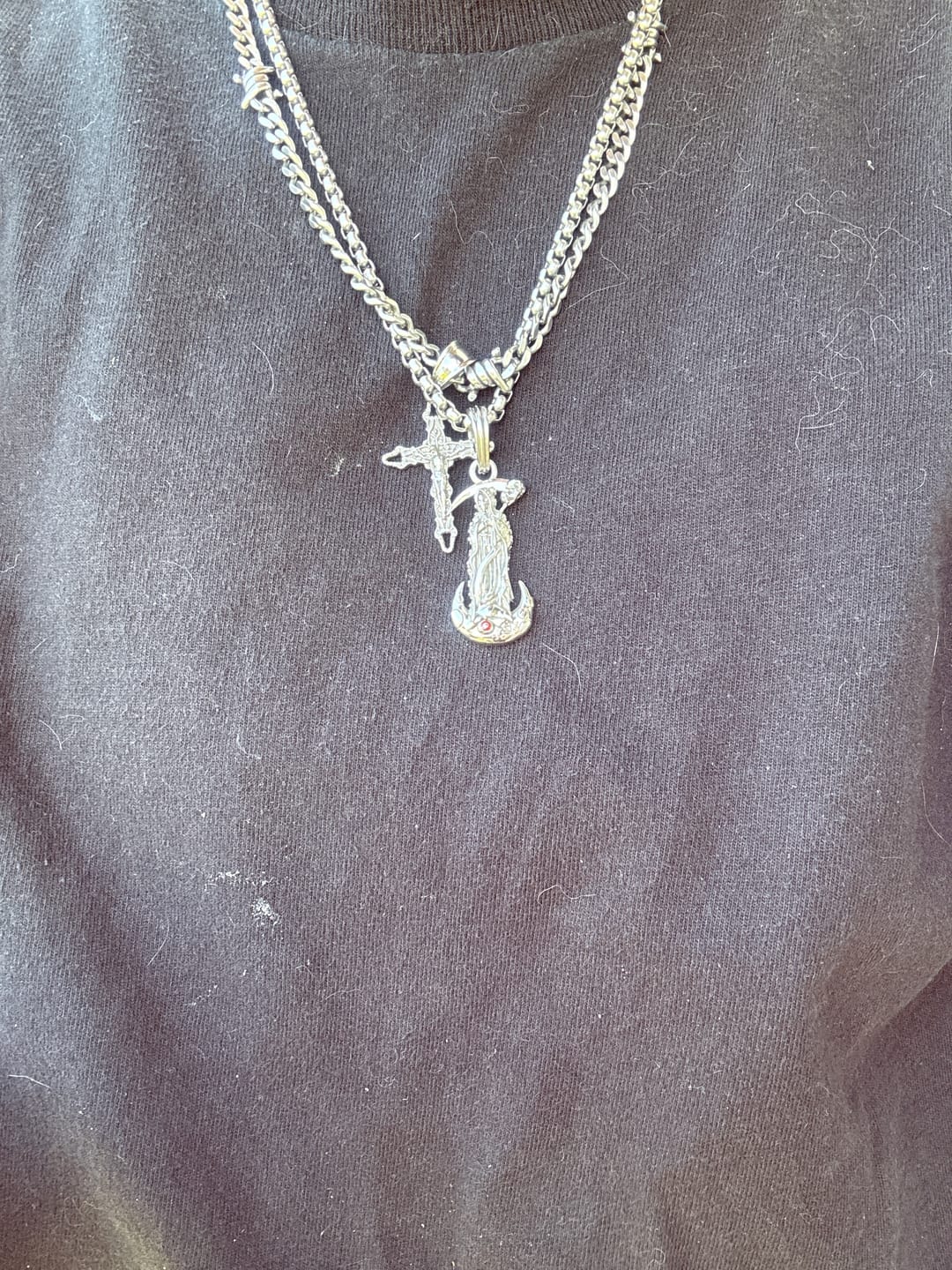 Customer photo review of UPGRADED SANTA MUERTE PENDANT