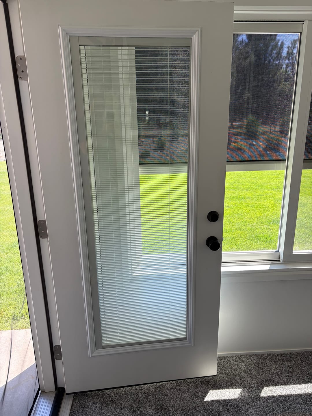 Customer photo review of Raise & Lower Blinds Glass and Frame Kit (Full Lite)