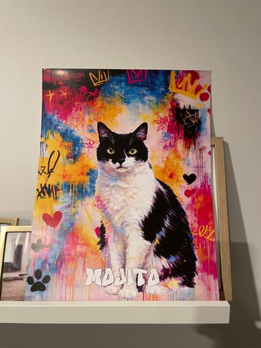 Customer photo review of Personalised Poster With Dog or Cat - Graffiti