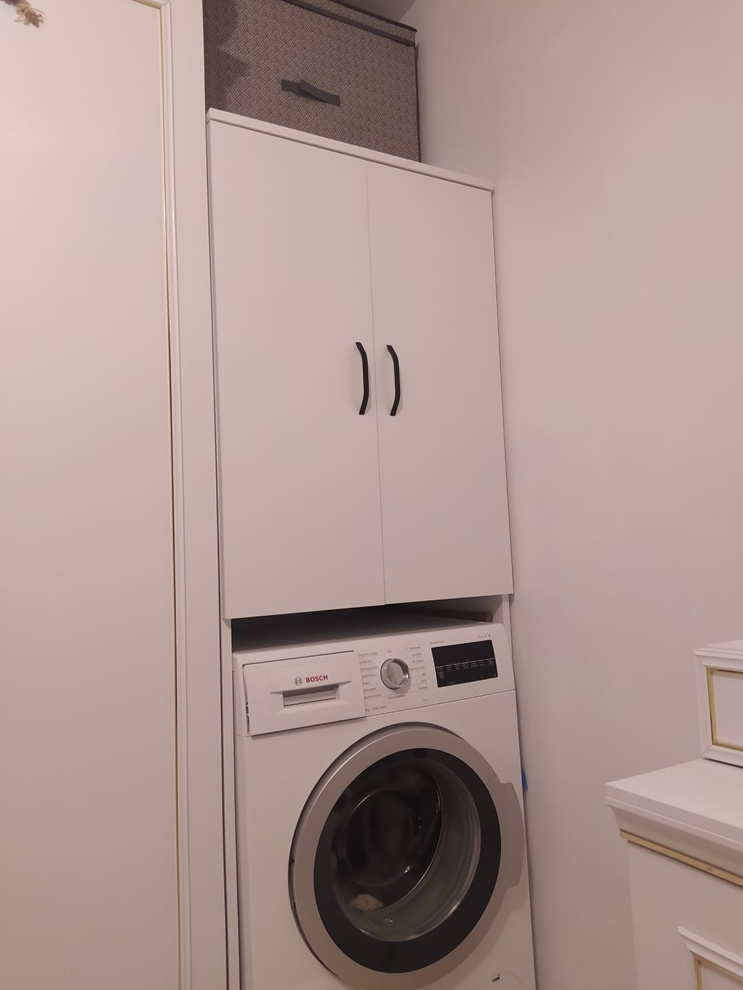 Customer photo review of Rani KD110 Çamaşır Makinesi Dolabı 2 Kapaklı 2 Raflı Banyo Dolabı Beyaz