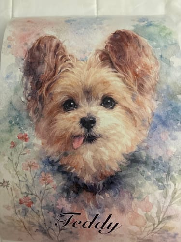 Customer photo review of Watercolor - Personalized Poster