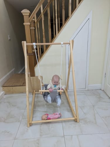 Customer photo review of Spruce | Foldable Baby Swing