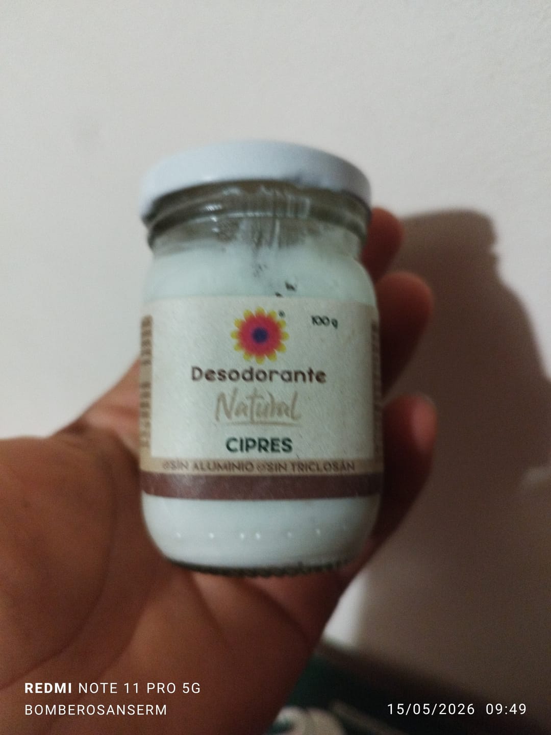 Customer photo review of Desodorante natural Gaia sin aluminio