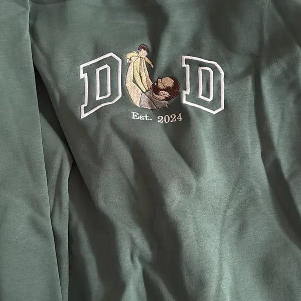 Customer photo review of Custom Photo Embroidered Sweatshirt for DAD