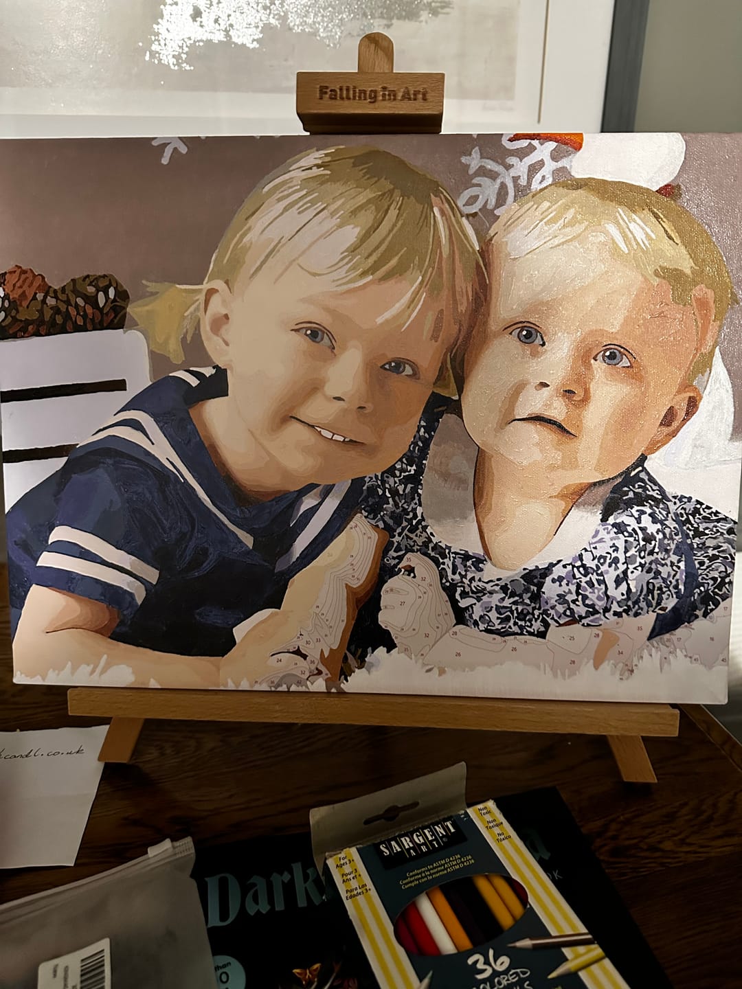 Customer photo review of Custom Paint by Numbers Kit for Personalized Artwork