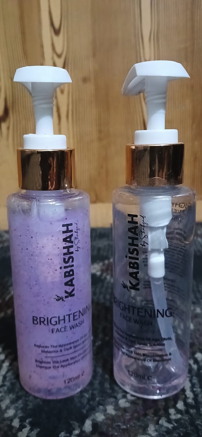 Customer photo review of LuminaBright Whitening Face Wash Double Pack: Duo Glow