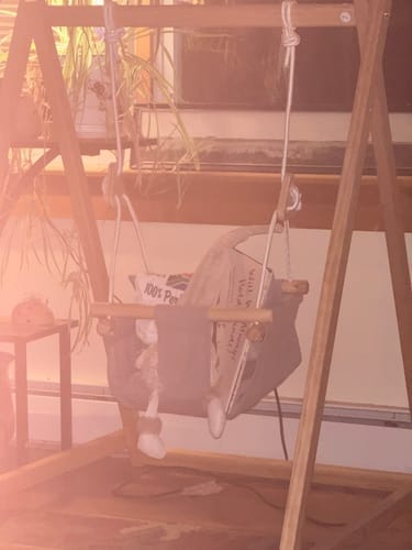 Customer photo review of Spruce | Foldable Baby Swing