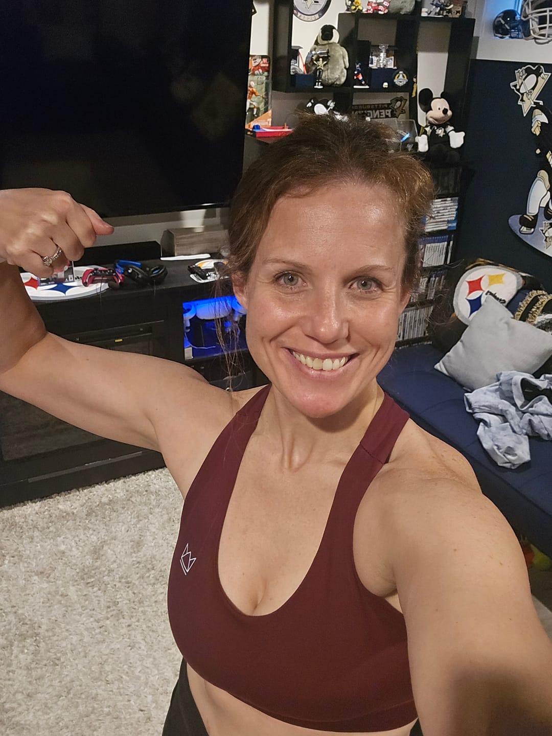 Customer photo review of Vivid Criss-Cross Sports Bra