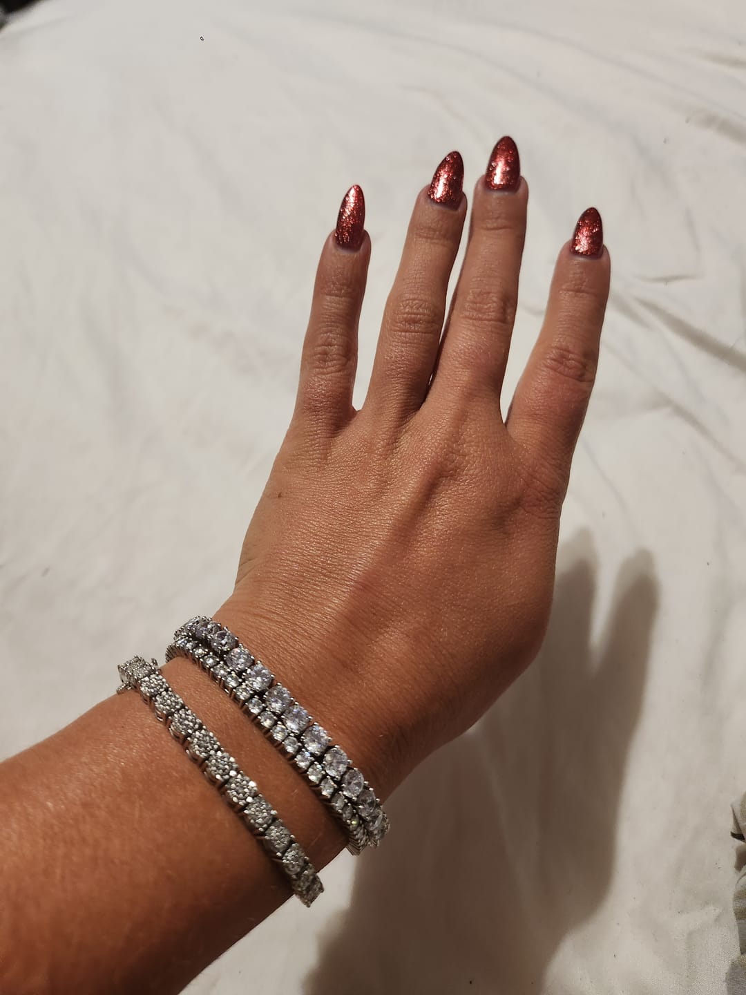 Customer photo review of 4.5mm Tennis Bracelet -  White Gold