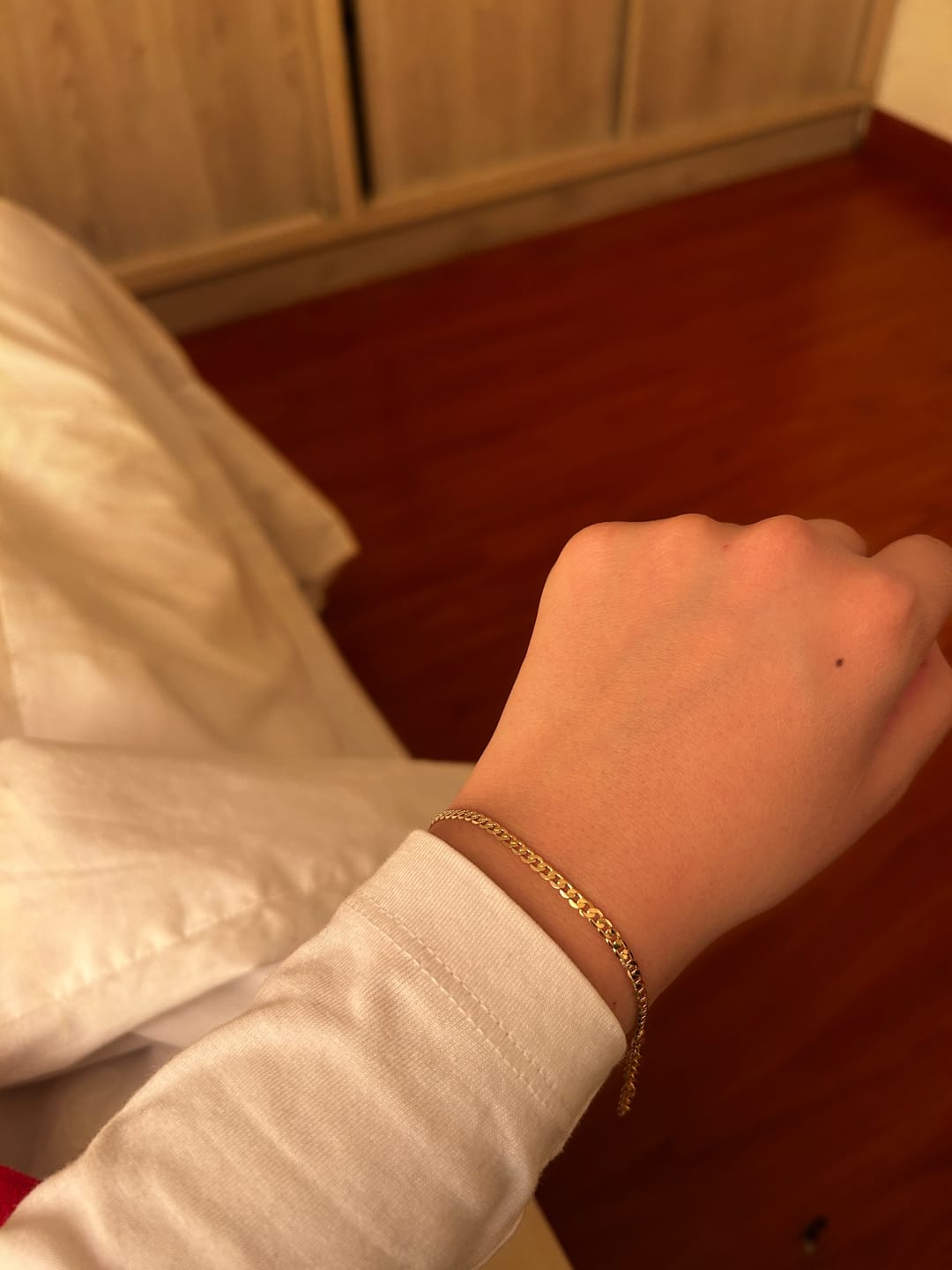 Customer photo review of Pulseras Eslabón Plano en Oro laminado 18k Para Pareja