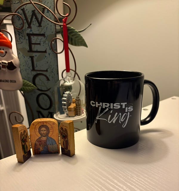 Customer photo review of Christ is King Mug