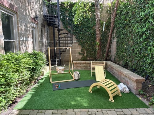 Customer photo review of Spruce | Foldable Baby Swing