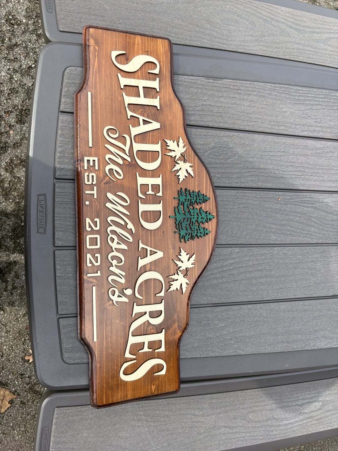 Customer photo review of Mountain House Sign