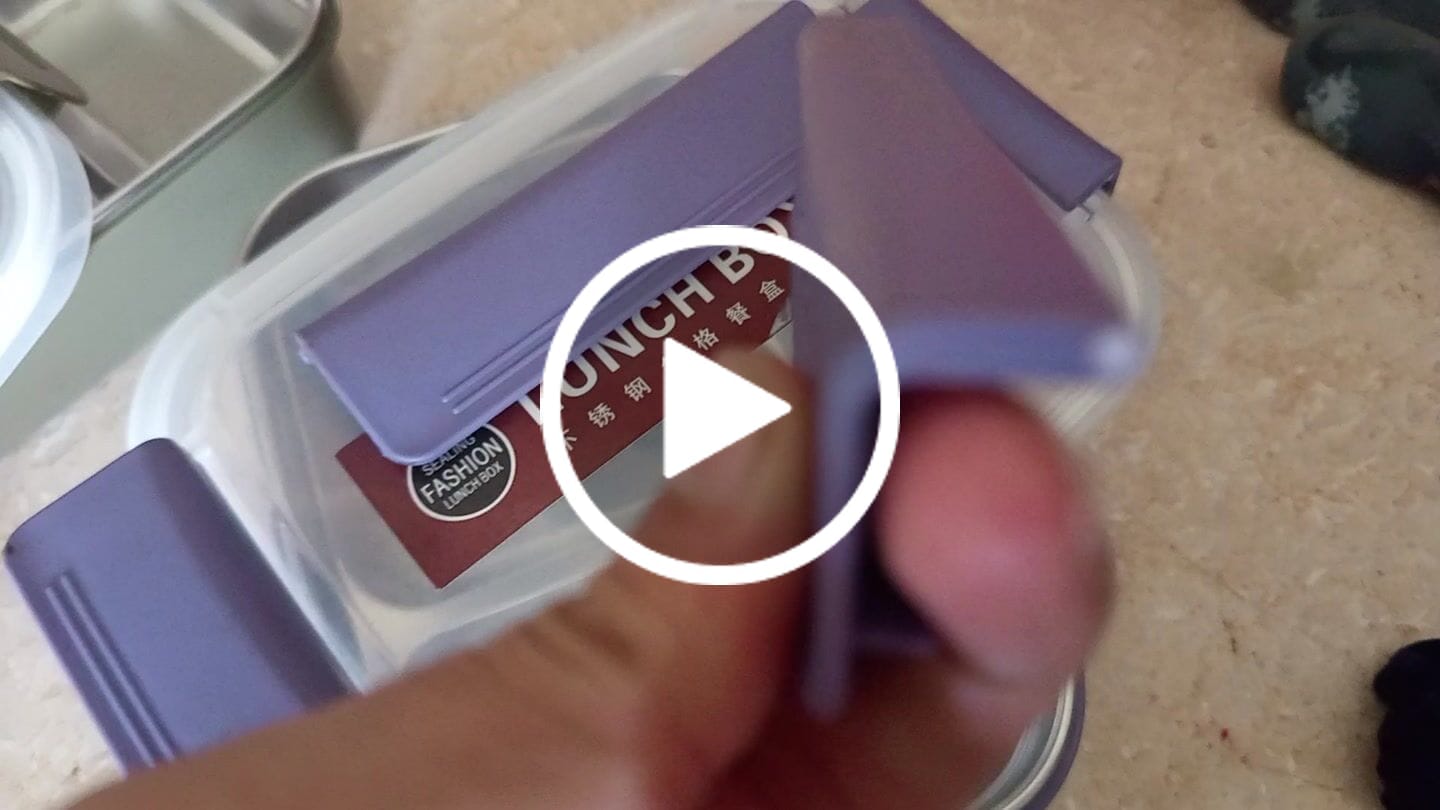 Customer video review of Insulated Stainless Steel 2 Section Lunch Box - OL-1