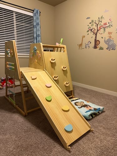 Customer photo review of Avenlur Cherry 5-in-1 Wooden Indoor Climber – Montessori Play Gym for Toddlers & Kids